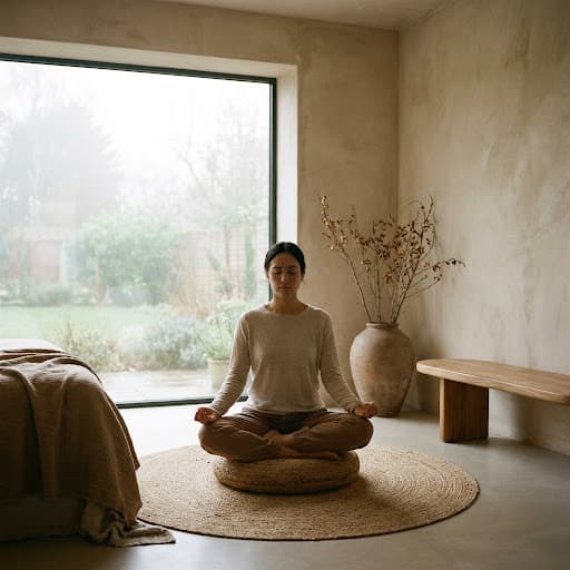 A peaceful seated meditation practice